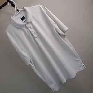 Gregnorman playdry sz XXL/TTG white 100% poly polo shirt